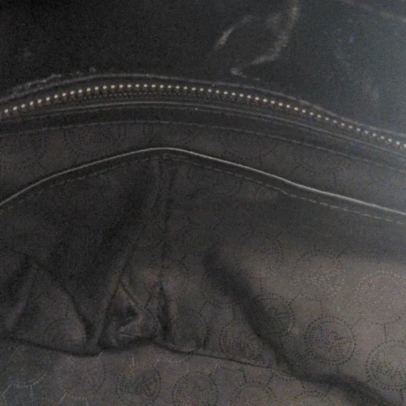 Michael Kors Black Patent Leather Rhinestones Studded Tote good used condition - Picture 10 of 15